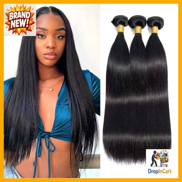 Brazilian Straight Human Hair Extensions 16 Inch Trippy Bundle Virgin Hair main image 4